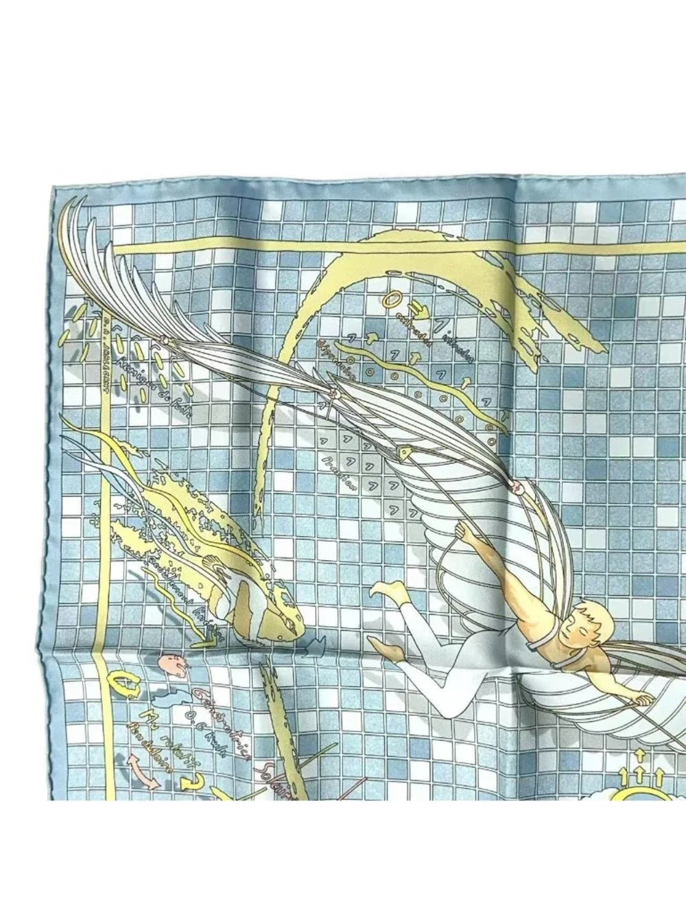 Hermes Scarf Silk Remiges de Fuite Flying Blue - Picture 3 of 9